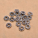 8mm Antique Silver Plated Daisy Heishi Spacer Beads