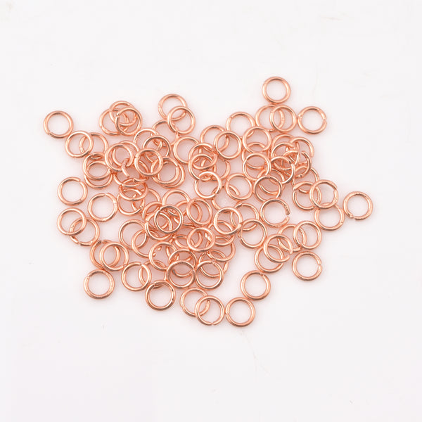 4mm - Copper Plated Open / Split Open Wire Jump Rings,