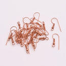 Copper Fish Ear Wires Hooks - 21mm