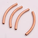Copper Curved Tube Pipe Beads - 50mm