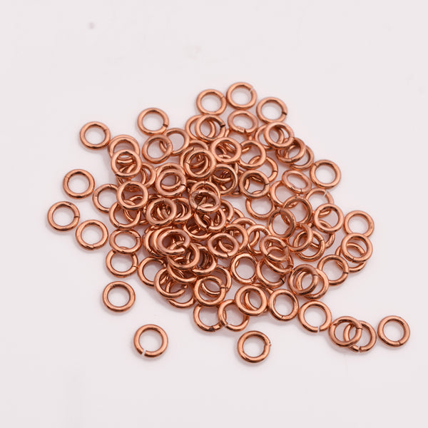 5mm Copper 18 AWG Saw Cut Open Jump Rings