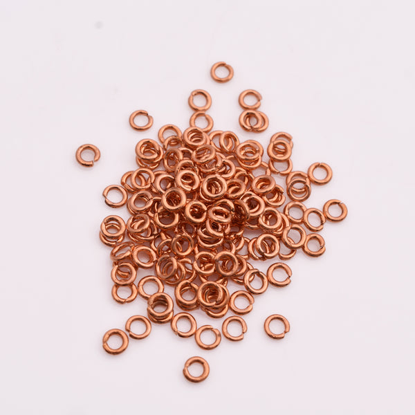 4.5mm Copper 18 AWG Saw Cut Open Jump Rings