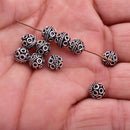 7mm Antique Silver Plated Bali Spacer Ball Beads