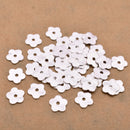 Silver Flower Flat Disc Charms Heishi Spacers Beads For Jewelry Makings 