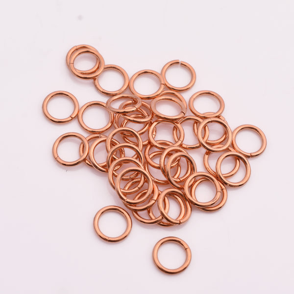 9mm Copper 17 AWG Saw Cut Open Jump Rings