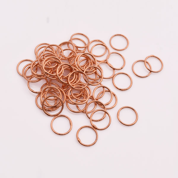 10mm Copper 20 AWG Saw Cut Open Jump Rings