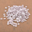 Silver Flower Flat Charms Spacers Beads For Jewelry Makings 