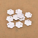Silver Flower Flat Disc Charms Dangle Beads Stamping Blanks For Jewelry Makings 