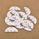 Silver Half Round Geometrical Connector Link Charms For Jewelry Makings 