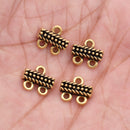 2 to 1 Antique Gold Plated Connector End Bars Multi Strand Reducer