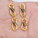 Antique Gold Plated Bali S Hook Clasps