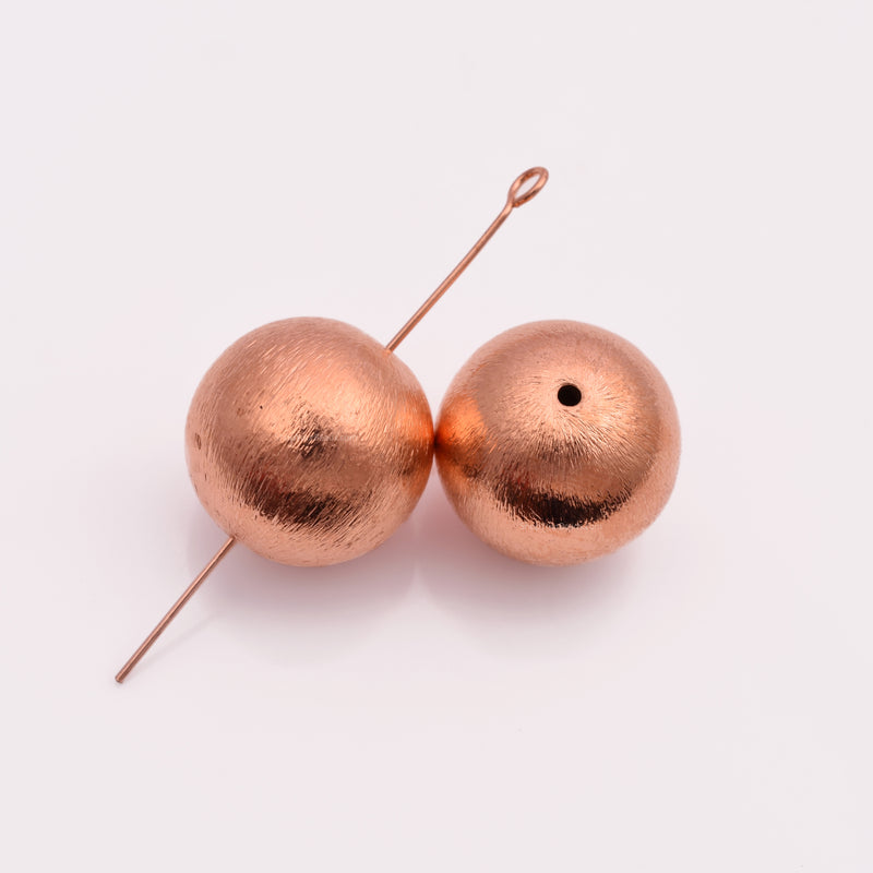 20mm Copper Round Ball Spacer Beads
