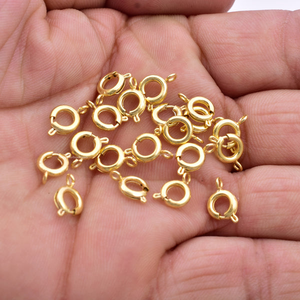 Gold 14K Spring Ring Clasps – Estate Beads & Jewelry