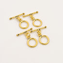 Gold Antique Toggle T Bar Clasps For Jewelry Makings 