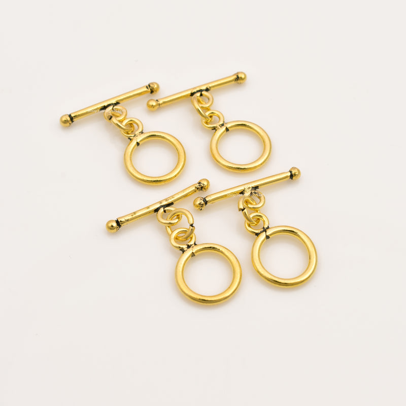 Gold Antique Toggle T Bar Clasps For Jewelry Makings 