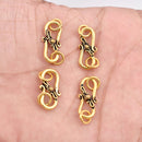 Antique Gold Plated S Hook Clasps - 30mm