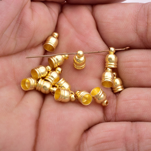 Gold Plated Temple Cord End Caps