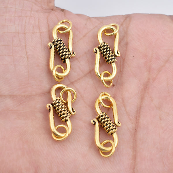 Gold Plated S Hook Clasps