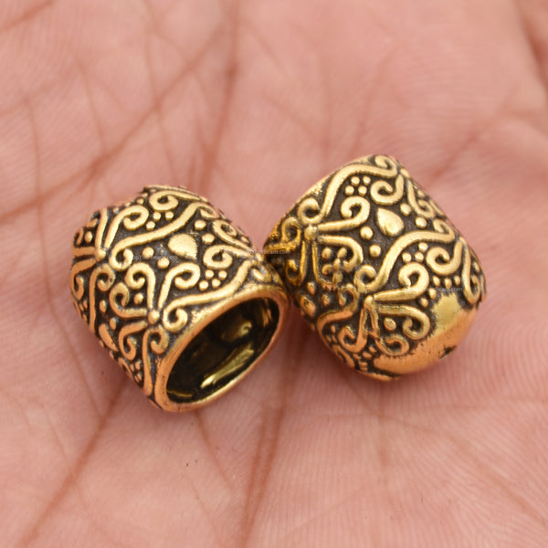 Gold Plated Antique Bali Kumihimo End Caps
