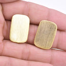 Gold Plated Rectangular Earring Studs