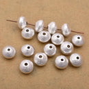 Silver Bi-cone Saucer Beads For Jewelry Makings 