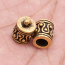 Gold Plated Antique Bali Kumihimo End Caps