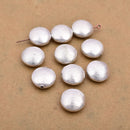 Silver Saucer Beads For Jewelry Makings 