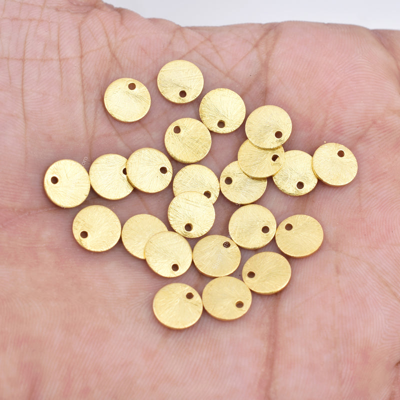Gold Plated Flat Disc Stamping Blank Charms