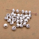 Silver Bicone Saucer Beads For Jewelry Makings 