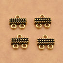 2 to 1 Antique Gold Plated Connector End Bars Multi Strand Reducer