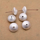 Silver Bi-cone Saucer Beads For Jewelry Makings 