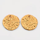 Gold Plated Hammered Flat Disc Charms