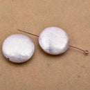 Silver Saucer Beads For Jewelry Makings 
