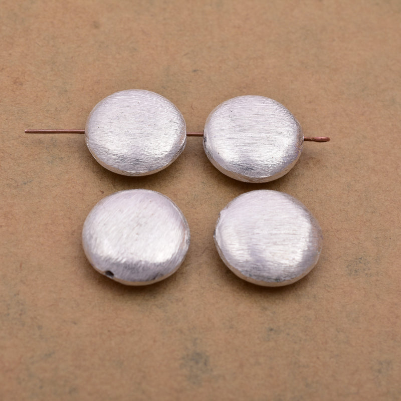 Silver Saucer Spacer Beads For Jewelry Makings 