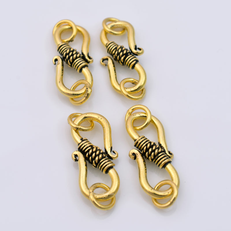 Gold Antique Bali S Hooks Clasps For Jewelry Makings 