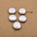 Silver Saucer Beads For Jewelry Makings 