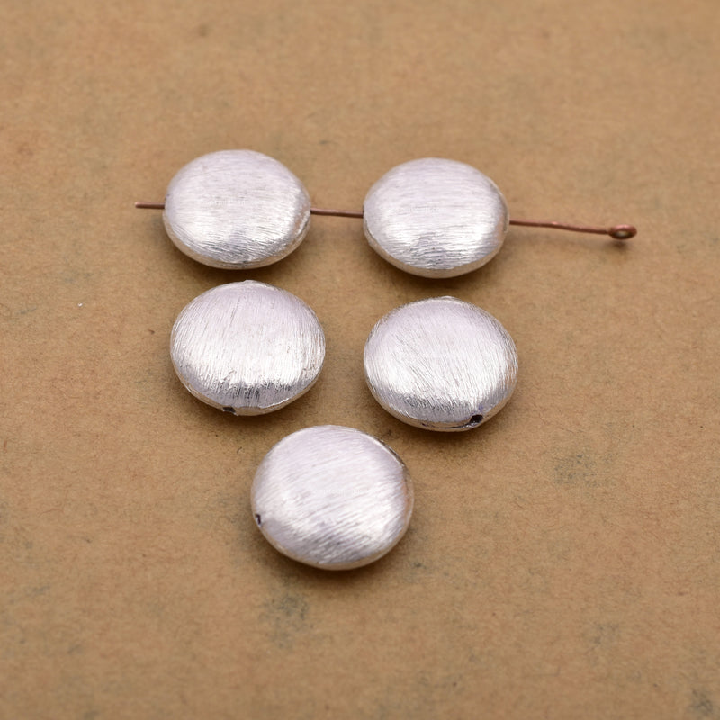 Silver Saucer Beads For Jewelry Makings 