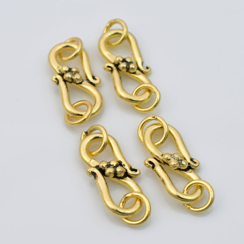 Gold Antique Bali S Clasps Hooks For Jewelry Makings 