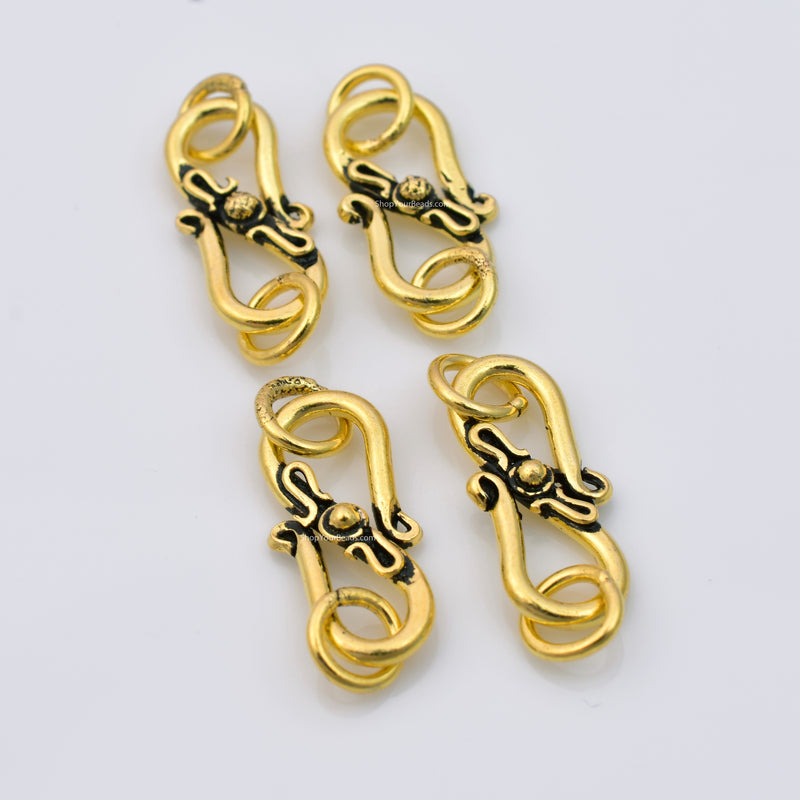 Gold Antique S Clasps Hooks For Jewelry Makings 