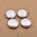 Silver Saucer Beads For Jewelry Makings 