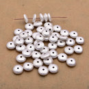 Silver Saucer Beads For Jewelry Makings 