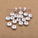 Silver Plated 8mm Saucer Spacer Beads