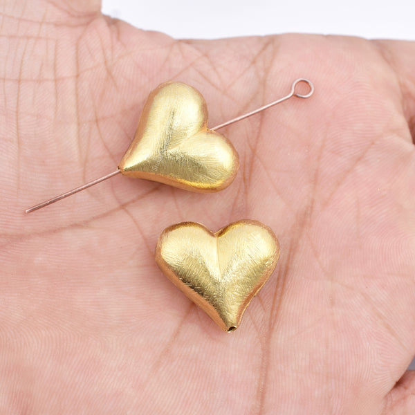 Gold Plated Heart Spacer Beads
