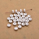 Silver Plated 6mm Saucer Spacer Beads
