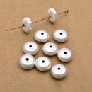 Silver Plated 10mm Saucer Spacer Beads