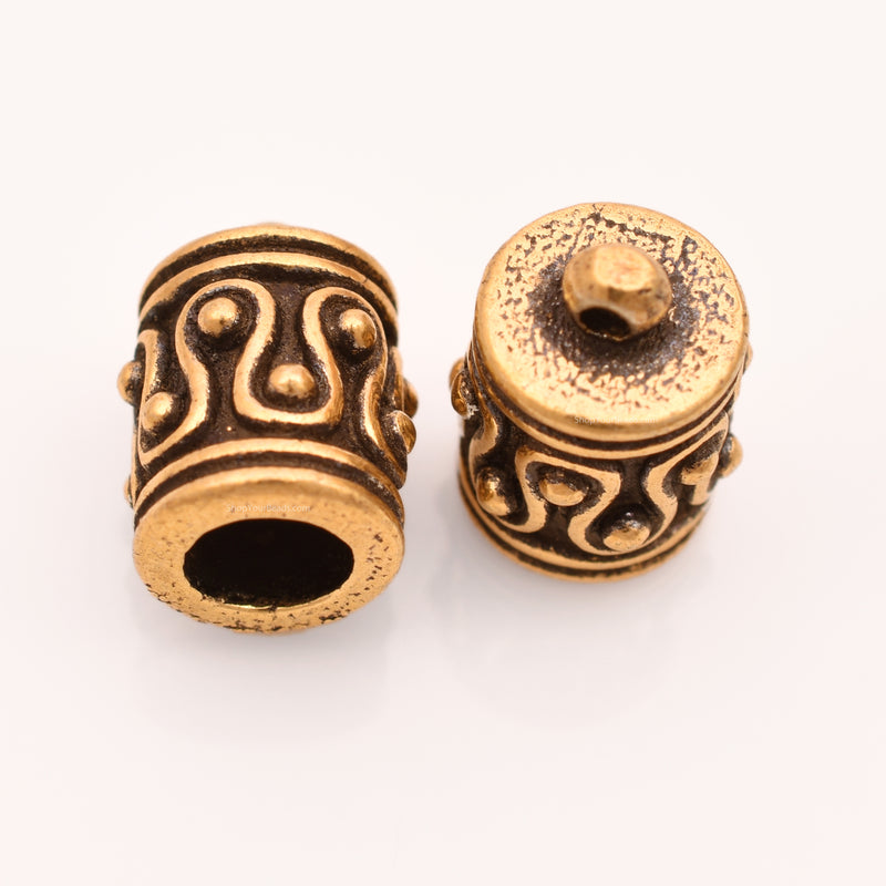 Gold Plated Antique Bali Kumihimo End Caps