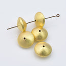 Gold Bicone Saucer Beads For Jewelry Makings 