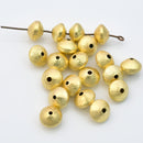 Gold Plated 8mm Bi-cone Saucer Spacer Beads