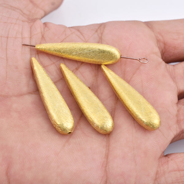 Gold Plated Tear Drop Spacer Beads - 36mm