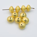 Gold Plated 10mm Bi-cone Saucer Saucer Beads